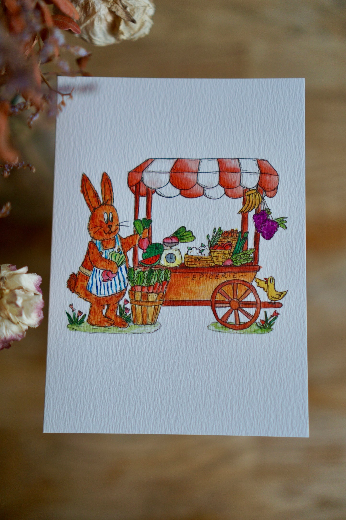 Animal market - blank rabbit card