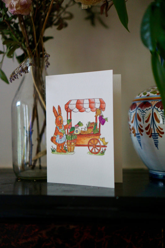 Animal market - blank rabbit card