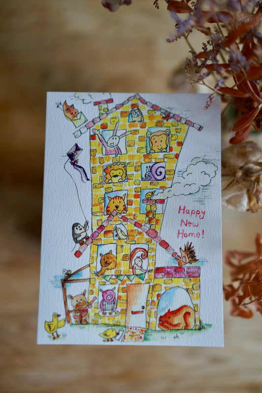 Happy New Home - animal card