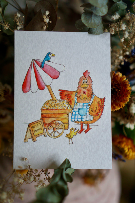 Animal market - blank chicken card